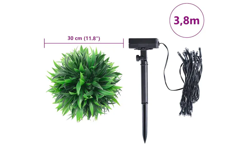Artificial Boxwood Balls With Led Lights 2 Pcs Green 30 Cm Artificial Boxwood Balls With Led Lights 2 Pcs Green 30 Cm