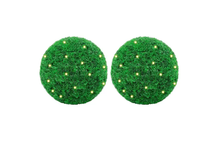 Artificial Boxwood Balls With Led Lights 2 Pcs Green 35 Cm Artificial Boxwood Balls With Led Lights 2 Pcs Green 35 Cm