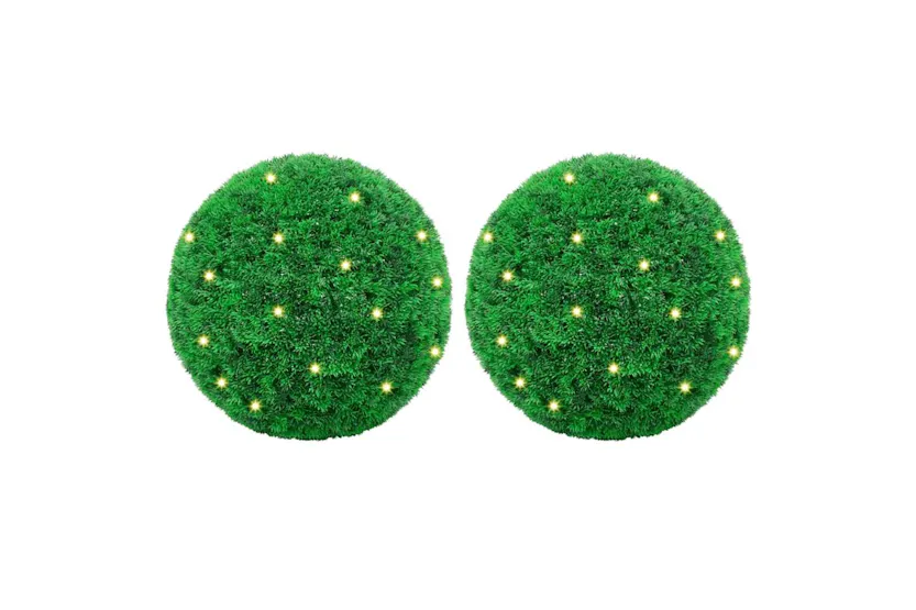 Artificial Boxwood Balls With Led Lights 2 Pcs Green 45 Cm Artificial Boxwood Balls With Led Lights 2 Pcs Green 45 Cm