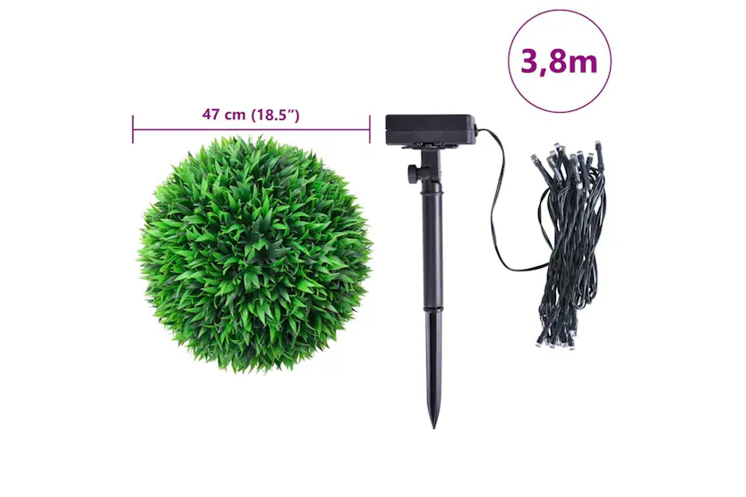 Artificial Boxwood Balls With Led Lights 2 Pcs Green 47 Cm Artificial Boxwood Balls With Led Lights 2 Pcs Green 47 Cm