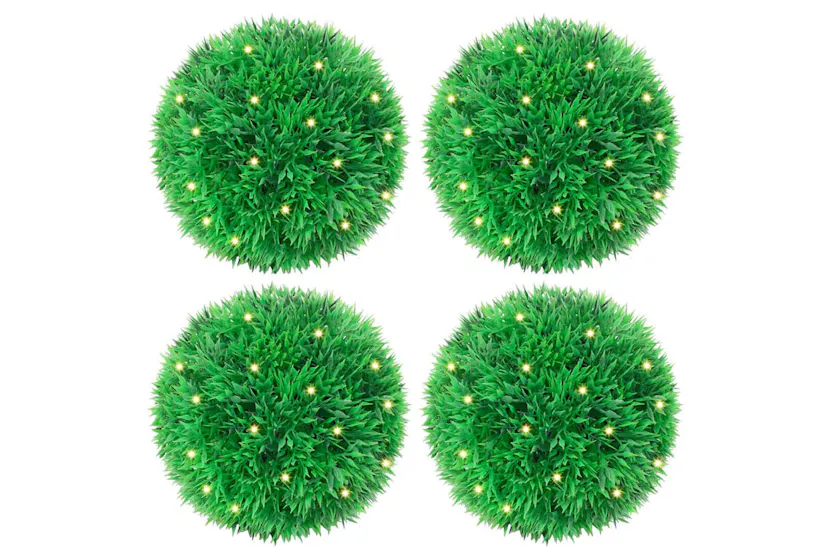 Artificial Boxwood Balls With Led Lights 4 Pcs Green 12 Cm Artificial Boxwood Balls With Led Lights 4 Pcs Green 12 Cm