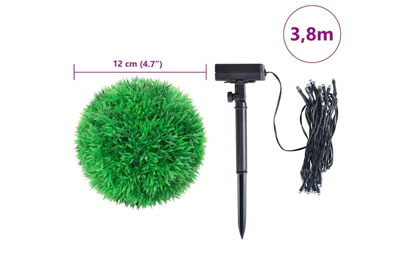 Artificial Boxwood Balls With Led Lights 4 Pcs Green 12 Cm Artificial Boxwood Balls With Led Lights 4 Pcs Green 12 Cm