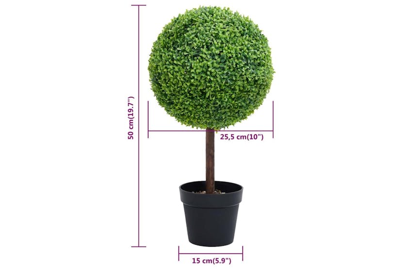 Artificial Boxwood Plant With Pot Ball Shaped Green 50 Cm Artificial Boxwood Plant With Pot Ball Shaped Green 50 Cm