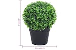 Artificial Boxwood Plants 2 Pcs With Pots Ball Shaped Green 37 Cm Artificial Boxwood Plants 2 Pcs With Pots Ball Shaped Green 37 Cm