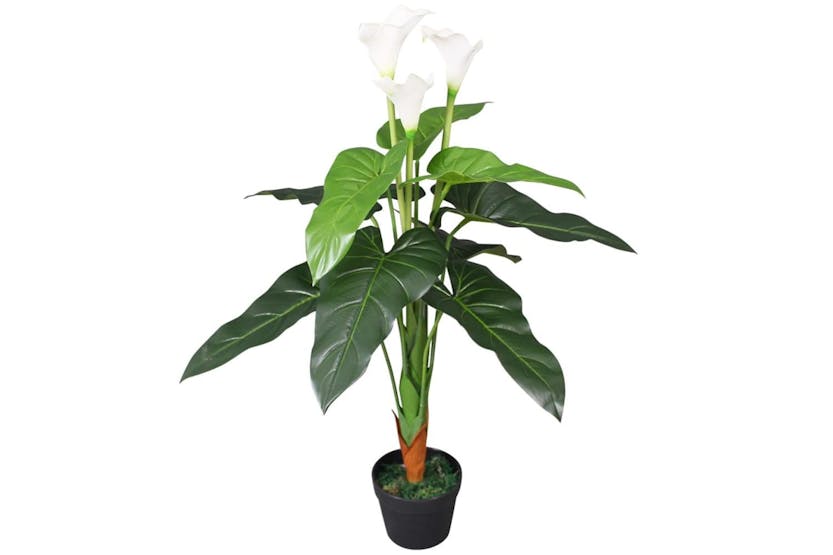 Artificial Calla Lily Plant With Pot 85 Cm White Artificial Calla Lily Plant With Pot 85 Cm White