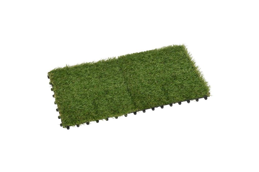 Artificial Grass Tiles 22 Pcs Green 30x30 Cm Artificial Grass Tiles 22 Pcs Green 30x30 Cm