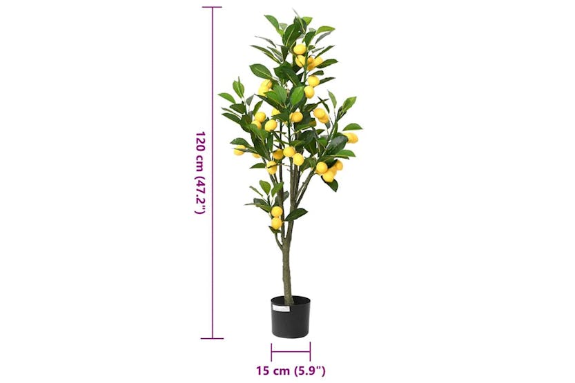 Artificial Lemon Tree 136 Leaves 120 Cm Green Artificial Lemon Tree 136 Leaves 120 Cm Green