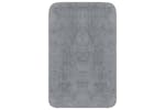 Bathroom Mat Set 3 Pieces Fabric Grey Bathroom Mat Set 3 Pieces Fabric Grey