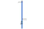 Bathroom Wall Support Manual Blue 50 X 175 X 136 Cm Steel Bathroom Wall Support Manual Blue 50 X 175 X 136 Cm Steel
