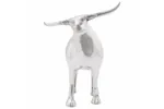 Bull Sculpture Silver 20 X 17 X 23 Cm Aluminium Bull Sculpture Silver 20 X 17 X 23 Cm Aluminium