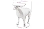 Bull Sculpture Silver 20 X 17 X 23 Cm Aluminium Bull Sculpture Silver 20 X 17 X 23 Cm Aluminium