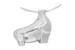 Bull Sculpture Silver 37 X 44 X 17 Cm Aluminium Bull Sculpture Silver 37 X 44 X 17 Cm Aluminium