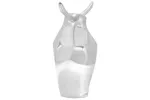 Bull Sculpture Silver 37 X 44 X 17 Cm Aluminium Bull Sculpture Silver 37 X 44 X 17 Cm Aluminium