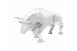 Bull Sculpture Silver 74 X 23 X 39 Cm Aluminium Bull Sculpture Silver 74 X 23 X 39 Cm Aluminium