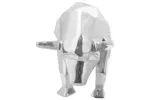 Bull Sculpture Silver 74 X 23 X 39 Cm Aluminium Bull Sculpture Silver 74 X 23 X 39 Cm Aluminium