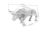 Bull Sculpture Silver 74 X 23 X 39 Cm Aluminium Bull Sculpture Silver 74 X 23 X 39 Cm Aluminium