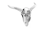 Bull Skull Silver 34 X 13 X 53 Cm Aluminium Bull Skull Silver 34 X 13 X 53 Cm Aluminium