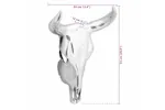 Bull Skull Silver 34 X 13 X 53 Cm Aluminium Bull Skull Silver 34 X 13 X 53 Cm Aluminium