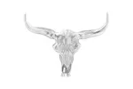 Bull Skull Silver 53 X 11 X 40 Cm Aluminium Bull Skull Silver 53 X 11 X 40 Cm Aluminium