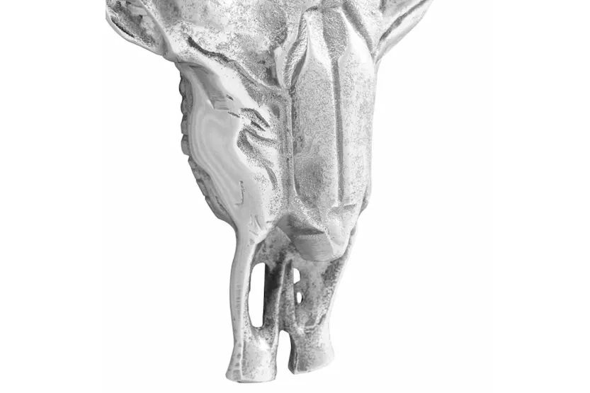 Bull Skull Silver 53 X 11 X 40 Cm Aluminium Bull Skull Silver 53 X 11 X 40 Cm Aluminium