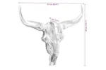 Bull Skull Silver 53 X 11 X 40 Cm Aluminium Bull Skull Silver 53 X 11 X 40 Cm Aluminium