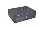 Cash Box With Lock Black 30 X 24 X 9 Cm Steel Cash Box With Lock Black 30 X 24 X 9 Cm Steel