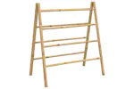 Double Towel Ladder With 4 Rungs 90x50x100 Cm Bamboo Double Towel Ladder With 4 Rungs 90x50x100 Cm Bamboo