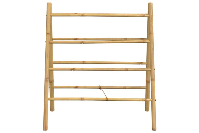 Double Towel Ladder With 4 Rungs 90x50x100 Cm Bamboo Double Towel Ladder With 4 Rungs 90x50x100 Cm Bamboo