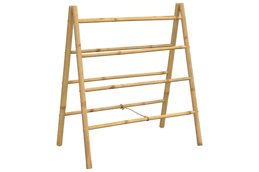 Double Towel Ladder With 4 Rungs 90x50x100 Cm Bamboo Double Towel Ladder With 4 Rungs 90x50x100 Cm Bamboo