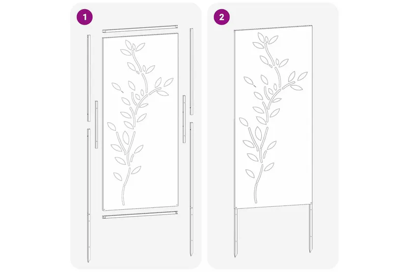 Garden Decorative Panel Olive Green 50 X140cm Garden Decorative Panel Olive Green 50 X140cm