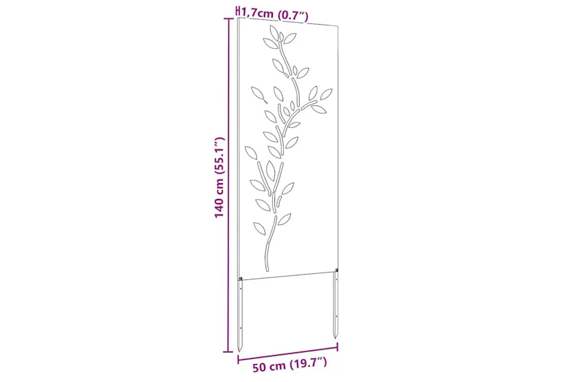 Garden Decorative Panel Olive Green 50 X140cm Garden Decorative Panel Olive Green 50 X140cm