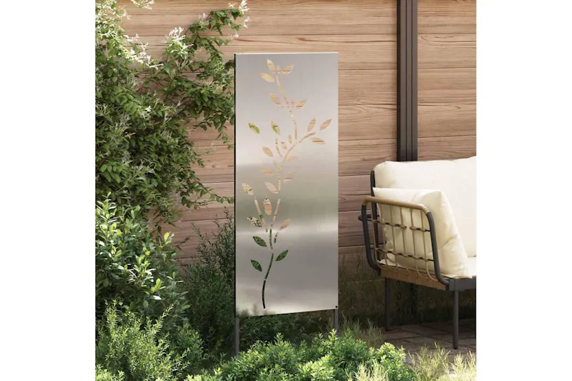 Garden Decorative Panel Silver 50 X140cm Galvanised Steel Garden Decorative Panel Silver 50 X140cm Galvanised Steel