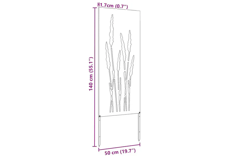 Garden Privacy Screen Anthracite 50 X140cm Cold-rolled Steel Garden Privacy Screen Anthracite 50 X140cm Cold-rolled Steel