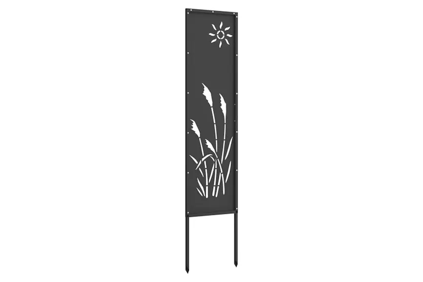 Garden Privacy Screen Black 32 X140cm Cold-rolled Steel Garden Privacy Screen Black 32 X140cm Cold-rolled Steel