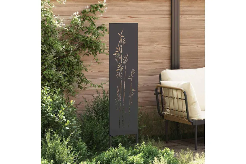 Garden Privacy Screen Black 32 X140cm Cold-rolled Steel Garden Privacy Screen Black 32 X140cm Cold-rolled Steel