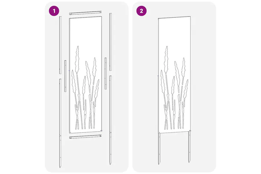 Garden Privacy Screen Black 32 X140cm Cold-rolled Steel Garden Privacy Screen Black 32 X140cm Cold-rolled Steel