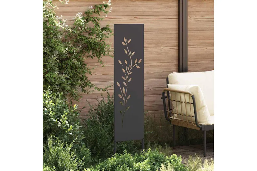 Garden Privacy Screen Black 32 X140cm Cold-rolled Steel Garden Privacy Screen Black 32 X140cm Cold-rolled Steel