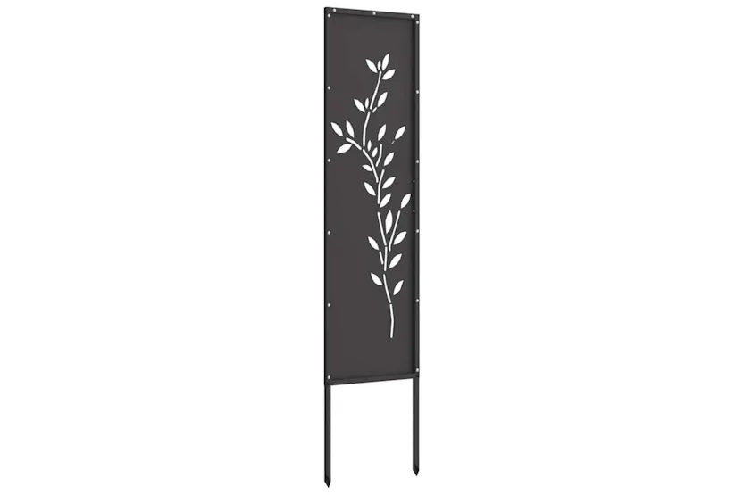 Garden Privacy Screen Black 32 X140cm Cold-rolled Steel Garden Privacy Screen Black 32 X140cm Cold-rolled Steel