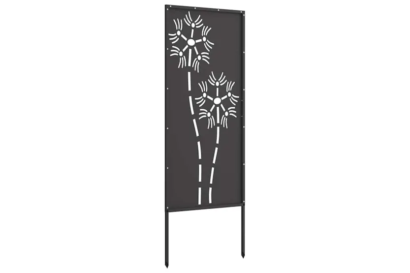 Garden Privacy Screen Black 50 X140cm Cold-rolled Steel Garden Privacy Screen Black 50 X140cm Cold-rolled Steel