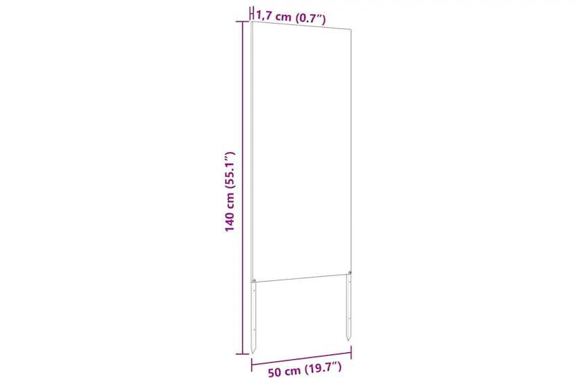 Garden Privacy Screen Black 50 X140cm Cold-rolled Steel Garden Privacy Screen Black 50 X140cm Cold-rolled Steel
