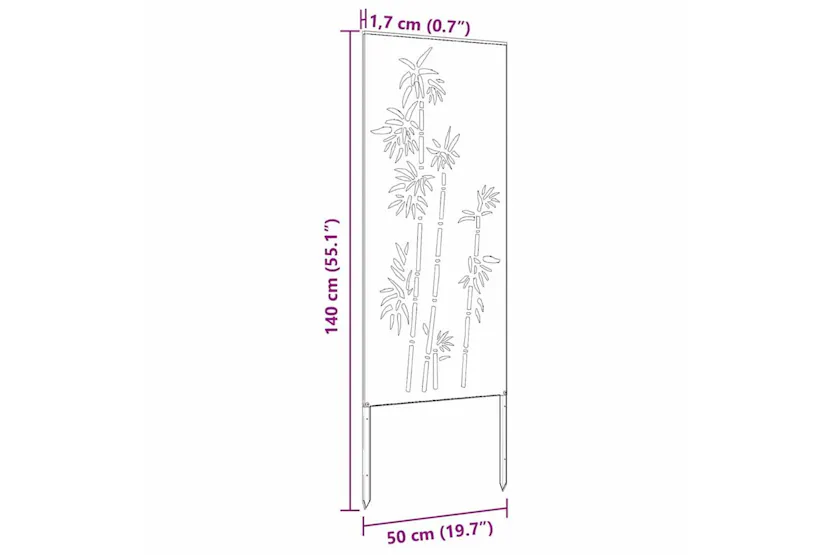 Garden Privacy Screen Black 50 X140cm Cold-rolled Steel Garden Privacy Screen Black 50 X140cm Cold-rolled Steel