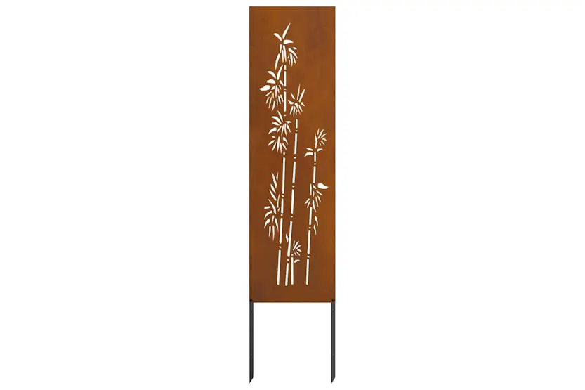Garden Privacy Screen Floral Rusty 32 X140cm Weathering Steel Garden Privacy Screen Floral Rusty 32 X140cm Weathering Steel