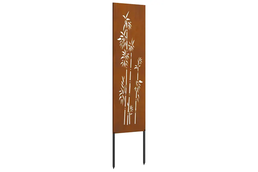 Garden Privacy Screen Floral Rusty 32 X140cm Weathering Steel Garden Privacy Screen Floral Rusty 32 X140cm Weathering Steel