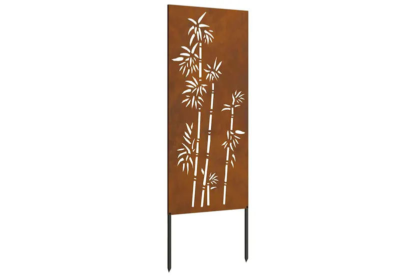 Garden Privacy Screen Floral Rusty 50 X140cm Weathering Steel Garden Privacy Screen Floral Rusty 50 X140cm Weathering Steel