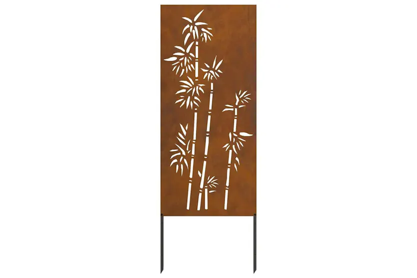 Garden Privacy Screen Floral Rusty 50 X140cm Weathering Steel Garden Privacy Screen Floral Rusty 50 X140cm Weathering Steel