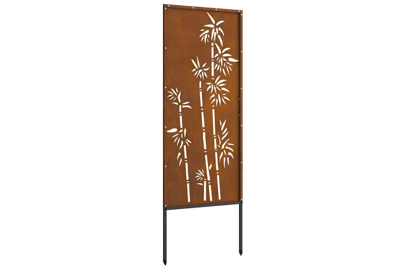 Garden Privacy Screen Floral Rusty 50 X140cm Weathering Steel Garden Privacy Screen Floral Rusty 50 X140cm Weathering Steel