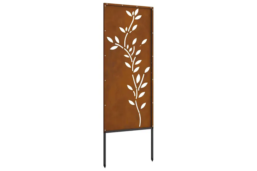 Garden Privacy Screen Floral Rusty 50 X140cm Weathering Steel Garden Privacy Screen Floral Rusty 50 X140cm Weathering Steel