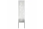 Garden Privacy Screen Floral Silver 32 X140cm Stainless Steel Garden Privacy Screen Floral Silver 32 X140cm Stainless Steel