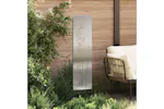 Garden Privacy Screen Floral Silver 32 X140cm Stainless Steel Garden Privacy Screen Floral Silver 32 X140cm Stainless Steel