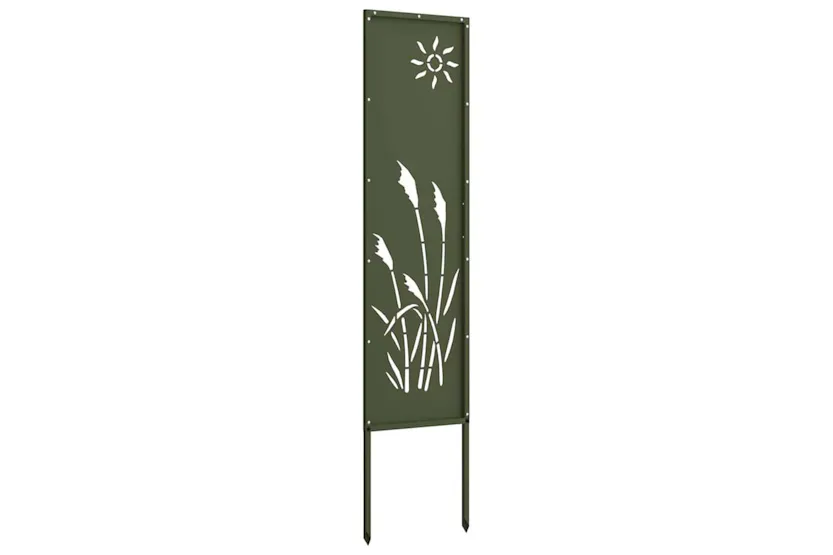 Garden Privacy Screen Olive Green 32 X140cm Cold-rolled Steel Garden Privacy Screen Olive Green 32 X140cm Cold-rolled Steel
